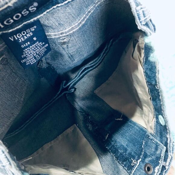 Vigoss Jeans Denim Crossbody Bag Purse Handmade - Picture 6 of 6